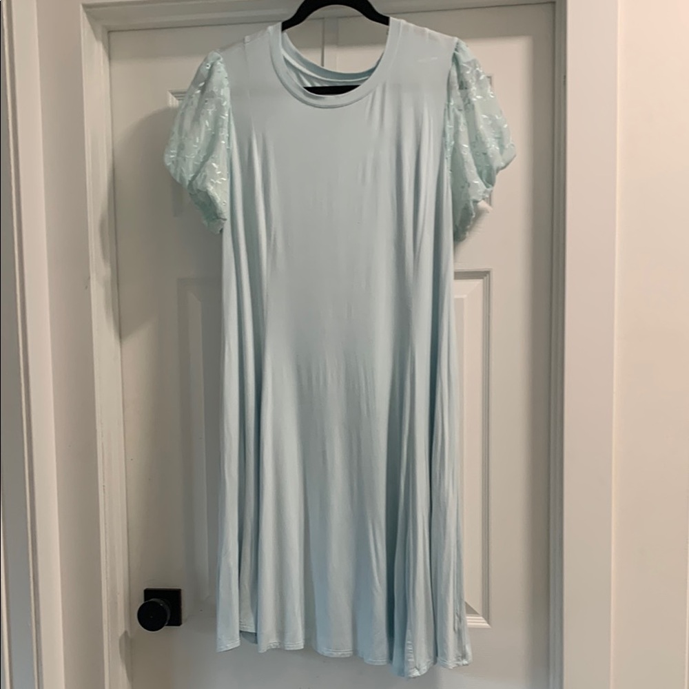 Torrid Blue Puff Sleeve Midi Sundress